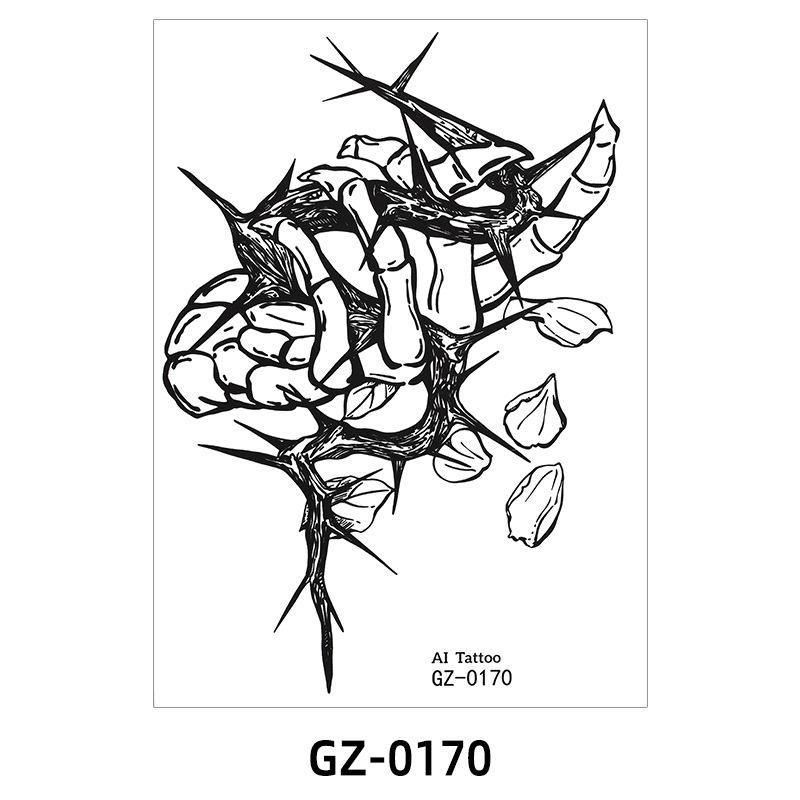 Herbal Tattoo Sticker Waterproof Flower Arm Simulation Tattoo Juice Tattoo Sticker Tattoo