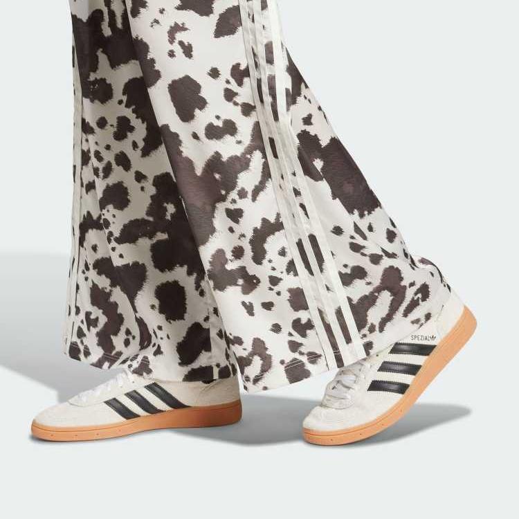 Adidas Originaler Løs Mote Komfortable Vide Ben Strikkede Sportsbukser Dame Underdeler Svart Han-Jade-Hvit KA2668