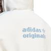 adidas Oryginalna bluza z kapturem Trefoil Solid Color V-Neck Cropped Pullover z długim rękawem damska bluza z kapturem w kolorze białym IC8521