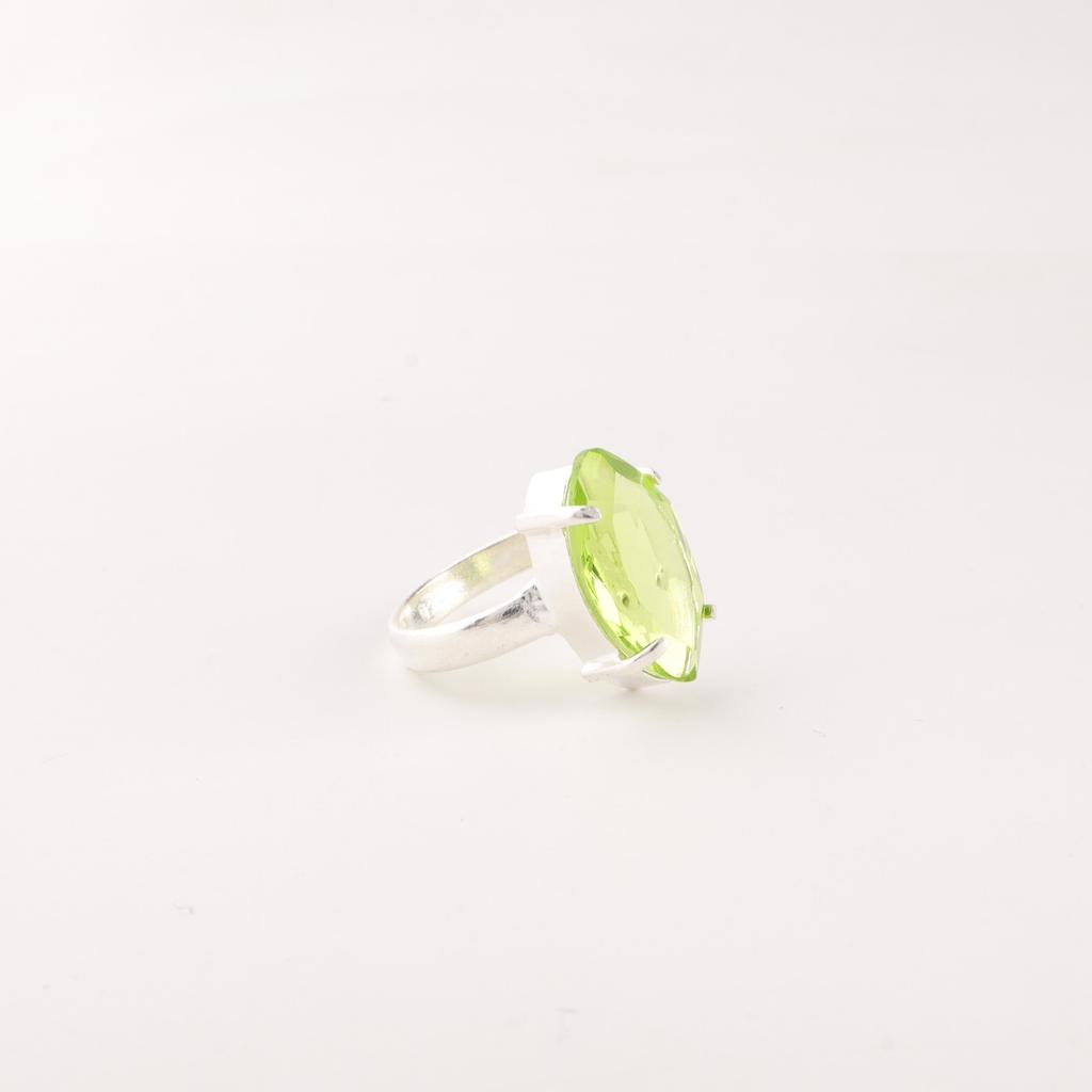 Peridot Gemstone 925 Sterling Silver Jewelry Handmade Ring For Valentine's Gift RR-65-11