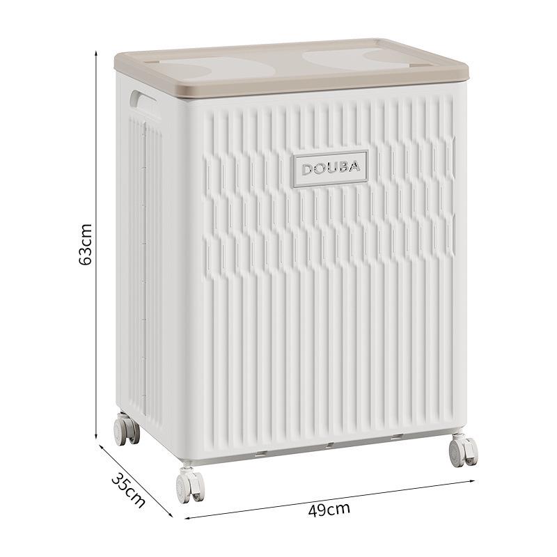 Flip-Top Clothes Storage Box with Wheels - Large Capacity Organizer for Clothing, Toys, Quilts, and Miscellaneous Items