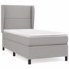 3127853 vidaXL Lit à sommier tapissier avec matelas Gris clair 90x200 cm Tissu