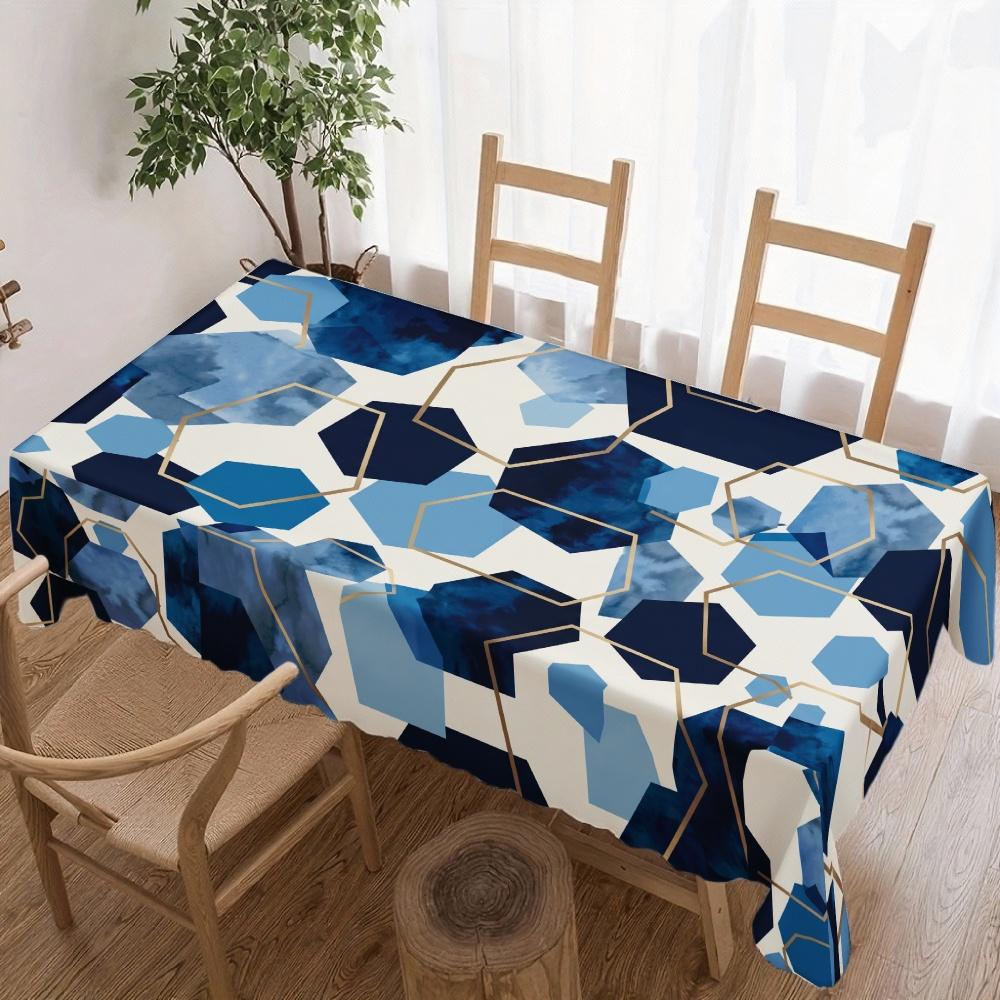Jingyue Pet Unisex Geometric Abstract Rectangle Table Cloth For Table Decor Kitchen Dining Waterproof Reusable Tablecloth For Tables Dining Room