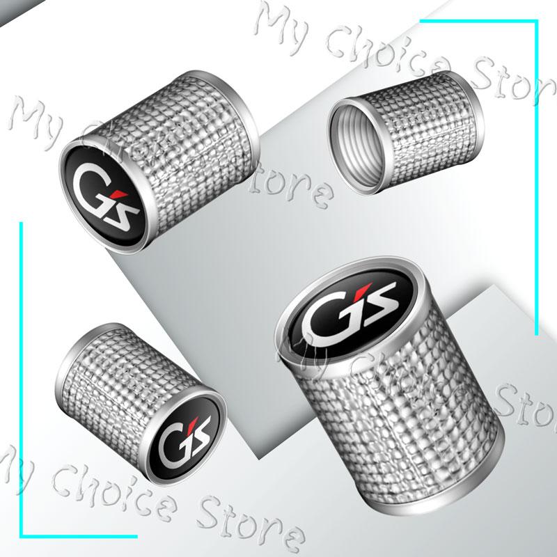 4Pcs/lot GS Emblem Car Wheel Tire Valve Caps Tyre Stem Airdust Waterproof Covers For Toyota RAV4 Hilux Voxy Noah Zrr80 65 R70