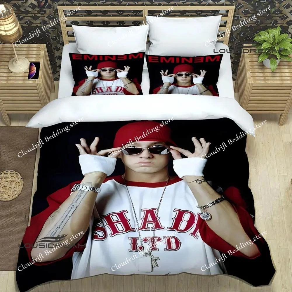 Eminem Hip -hop Singer Print Bedding Sets Exquisite Bed Supplies Set Duvet Cover Comforter Set Bedding Set Luxury Birthday Gift0