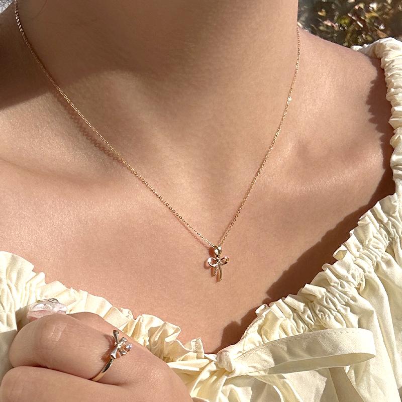 Mcel 14K/18K Bello Ribbon Necklace