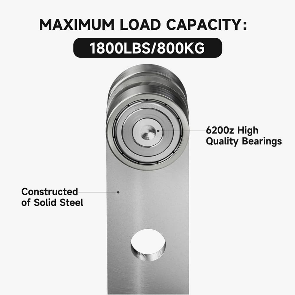 Double Bearing Sliding Door Wheels Heavy Duty for Smooth Effortless Operation Perfect for Sliding Doors and Steel Tracks