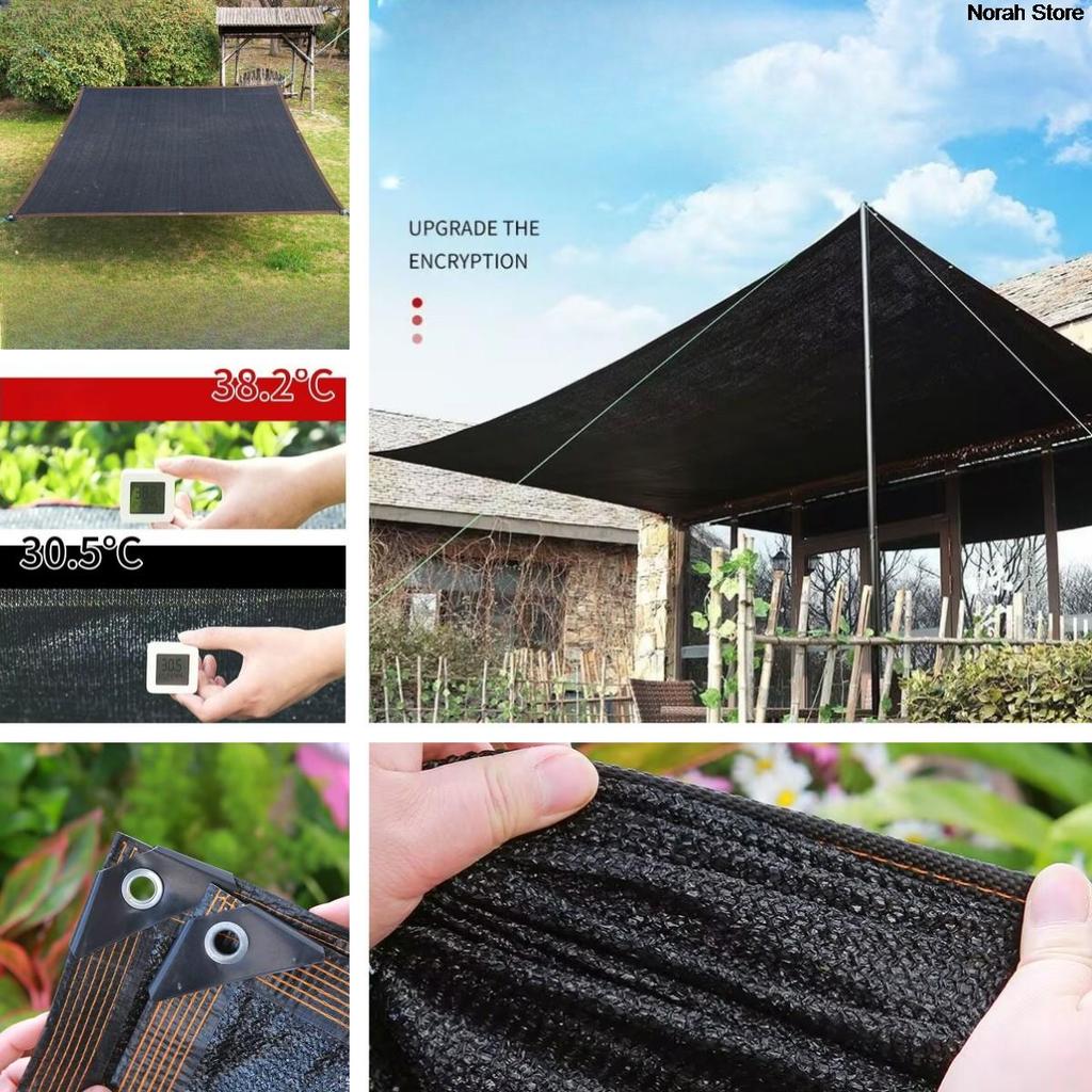 Outdoor Awning HDPE UV Protection Shade Mesh 65-75% Shade Rate Car Pergola Garage Solar Shade Mesh Black5x4m 5x5m 5x6m