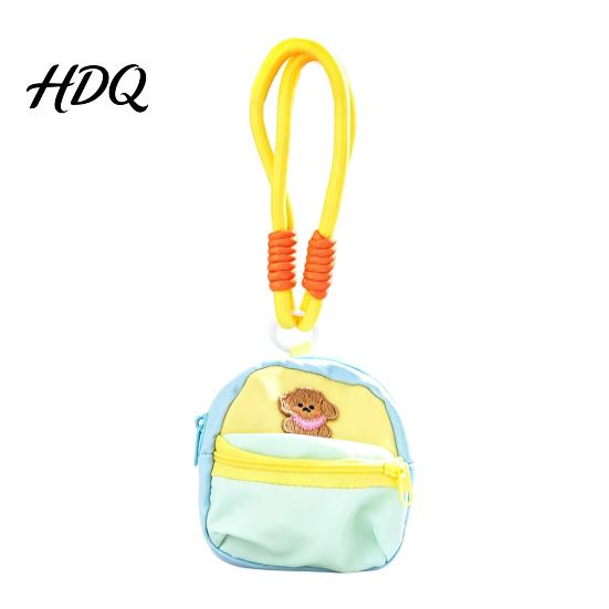Fresh Style Daily Organizer Small Coin Purse Macaron Mini Backpack Pendant with Lanyard Lightweight Items