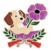 4 Styles Funny Dog And Poppy Design Lest We Forget Enamel Brooches Remembrance Day Animal Golden Pins Veterans Badge