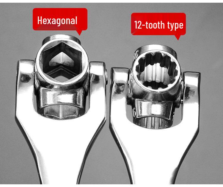 8-in-1 Universal Multi-Head Rotating Socket Wrench