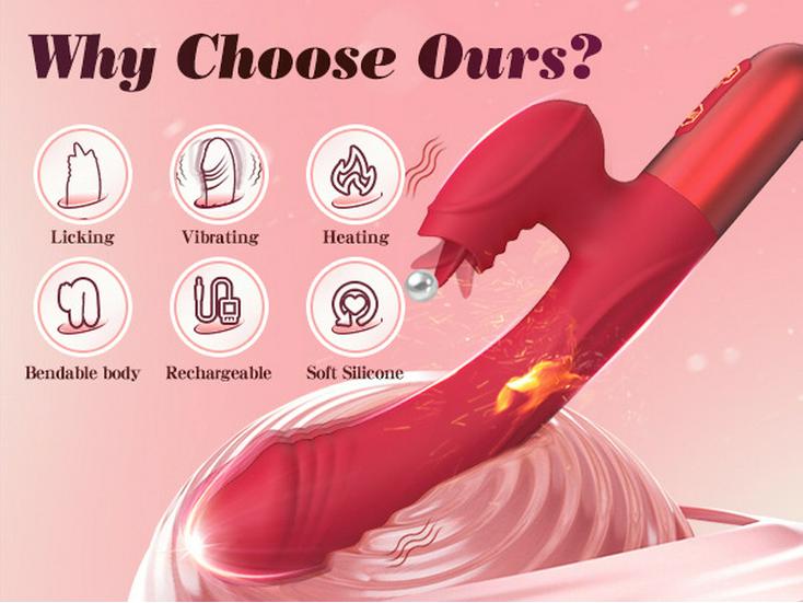 V2 Smart Female Vibrator: Electric Telescopic Massage & Erotic Tongue AV Stick