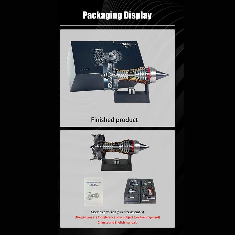 Tr900 Aircraft Turbofan Engine Electric Simulation Jet Turbojet Engine Assembly Diy Model Kit Toy Ornaments Gift