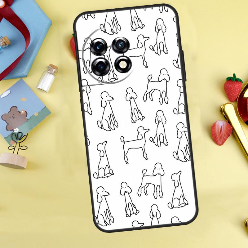 Poodle Dog Cartoon Case For OnePlus 10 Pro 8 9 11 Ace 8T 9R 10R 10T OnePlus Nord CE 2 3 Lite 2T N10 N20 Cover
