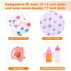 Baby Doll Accessories Set 7PCS Feeding & Caring Set with Magic Bottles Pacifier Diapers Bibs Doll Pretend Play Gift for Kids