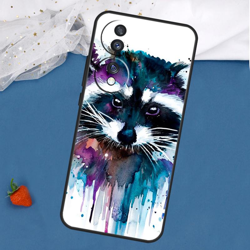 Flower Raccoon Fox Animal Case For Honor Magic 8 7 5 6 Lite 400 200 Pro 50 70 90 X8c X8b X9a X9b X9c X9d Win RT Cover