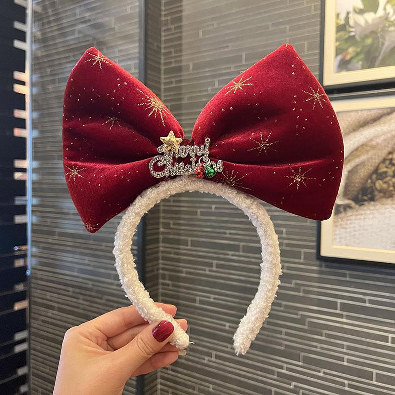 Pailletten Schleife Weihnachts-Stirnband - Feiertags-Haarschmuck für Kinder