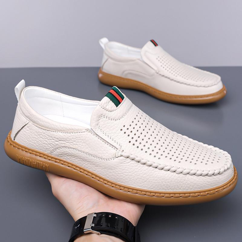 Men Loafers Breathable Men Leather Shoes Soft Soles Man Casual Shoes High Quality Slip-on Oxford Shoes Business Men Formal Shoes
