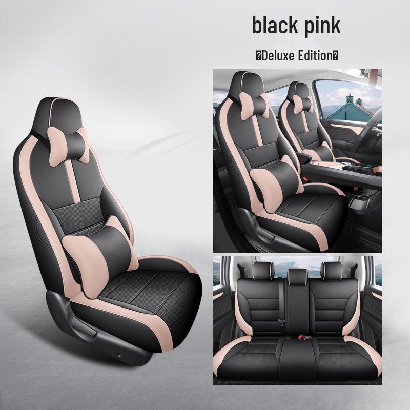 Sihao E10X Car Seat Cushion - Full Leather, Universal Fit, Four Seasons, One-Piece Design for Five-Seaters