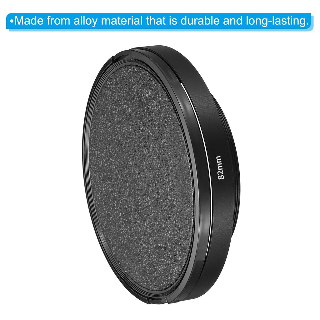 PATIKIL 82mm Lens Hood Wide Angle Internal Hood with Cap and Cleaning Cloth for Camera Lens Black Anti-Reflective