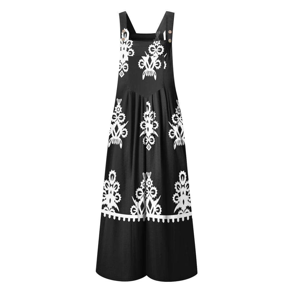 Women's Casual Jumpsuit Sleeveless Popular Floral Print Jumpsuit