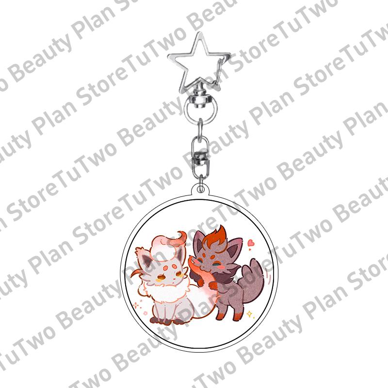 Girly Heart Acrylic Anime Sylveon Espeon Glaceon Eevee Cartoon Keychain Key Chains Keyrings Jewelry Fans Gifts Accessories Toys