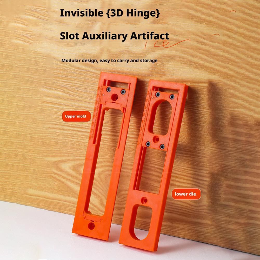 Door Hinge Mounting Template Kit, Hinge Router Template & Installation Tool for 3-5" Hinges Adjustable 3D Hinge Punching Mo K9L7