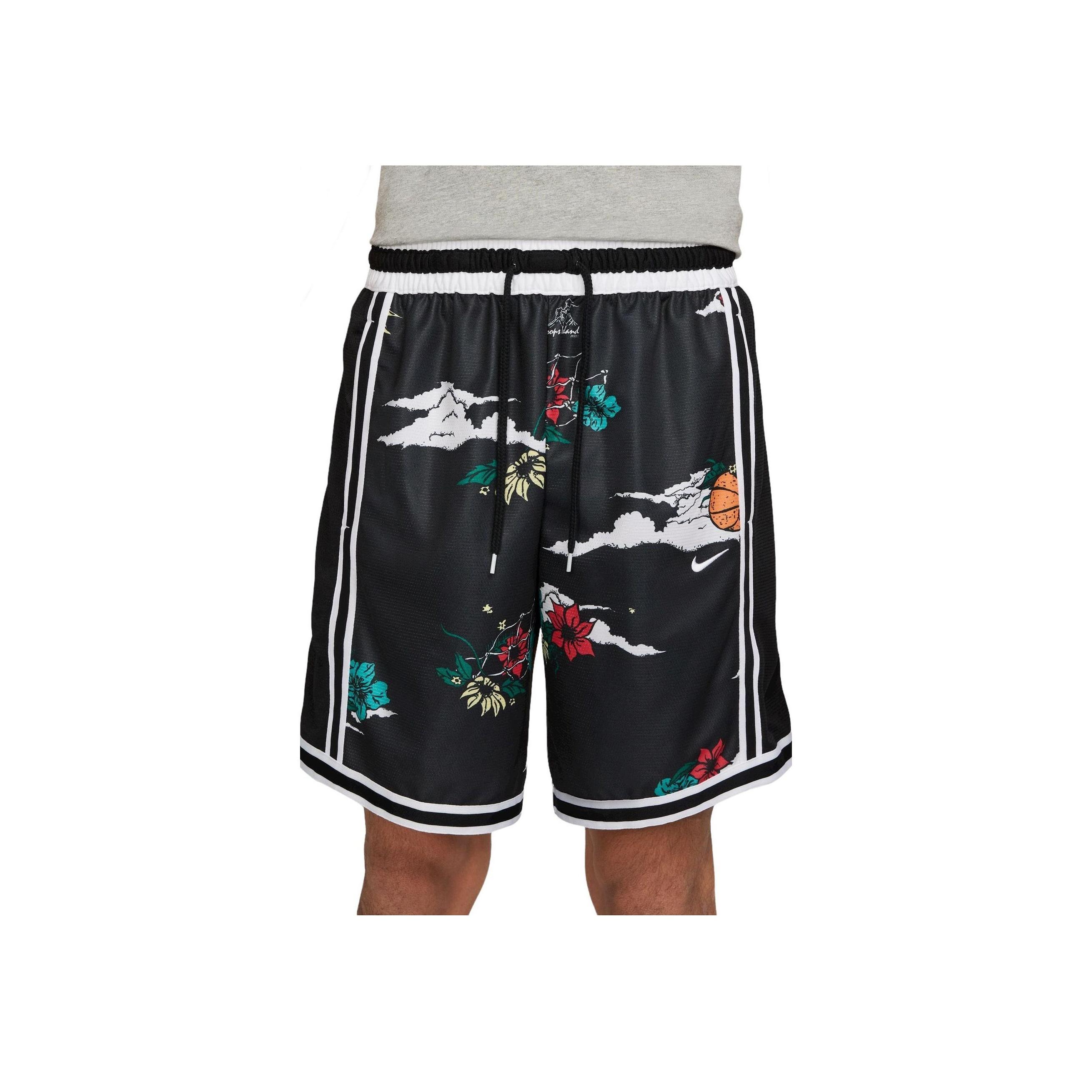 

Nike Printed Mid-Rise Drawstring Casual Shorts Men shorts Black DM8780-010 XXL