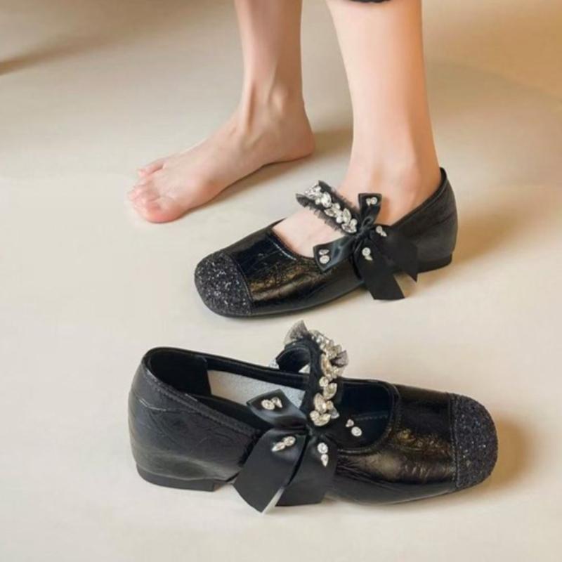 Women Rhinestone Shoes Women Fashion Bowknot Design Elegant Shallow Casual Flats Fashion Women Shoes