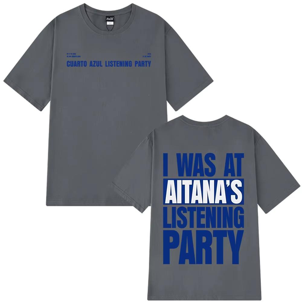 Singer Aitana Curto Azul Tour 2025 T Shirt Men Women Aesthetic Trendy T-shirts Short Sleeves Cotton Fashion O-Neck T-shirts Tops