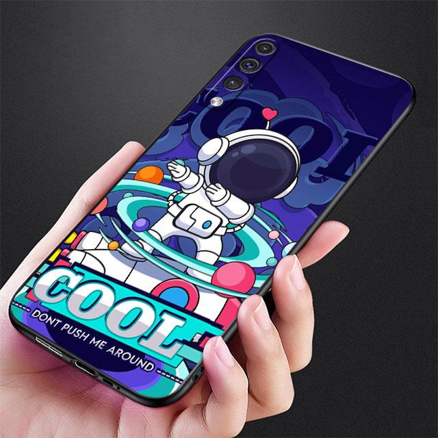 Case For Samsung Galaxy Note 20 Ultra 10 Plus 9 8 A50 A10 A40 A70 A20e M13 M52 M31 A52 A51 Phone Cover Cartoon Cool Astronaut