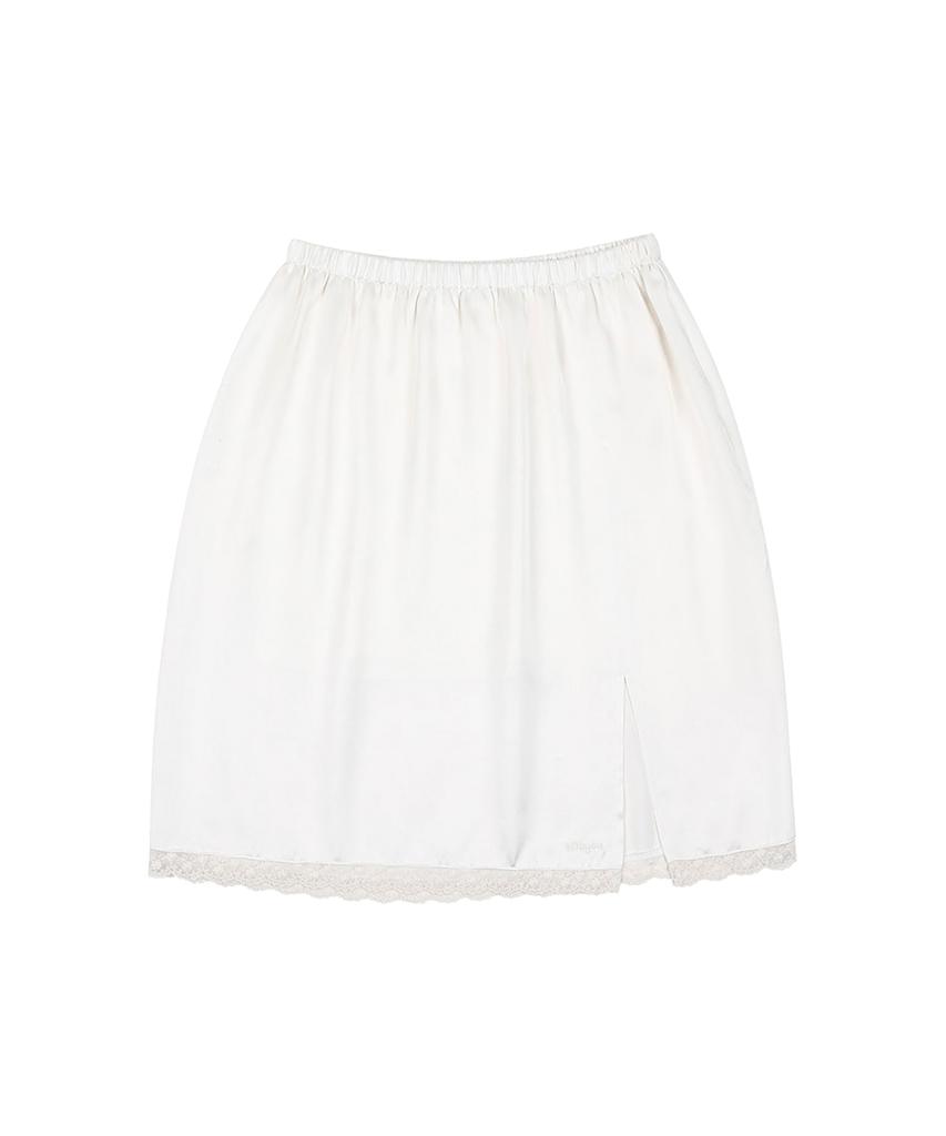 LOTSYOU Lotsyou_Alyssa Satin Skirt Ivory