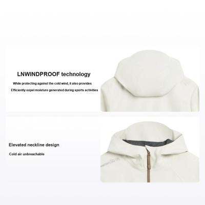 Li Ning CF Su Wan Long Jia Series Veste à capuche ample confortable simple imperméable coupe-vent respirante durable imperméable pour femme AEMV040-2