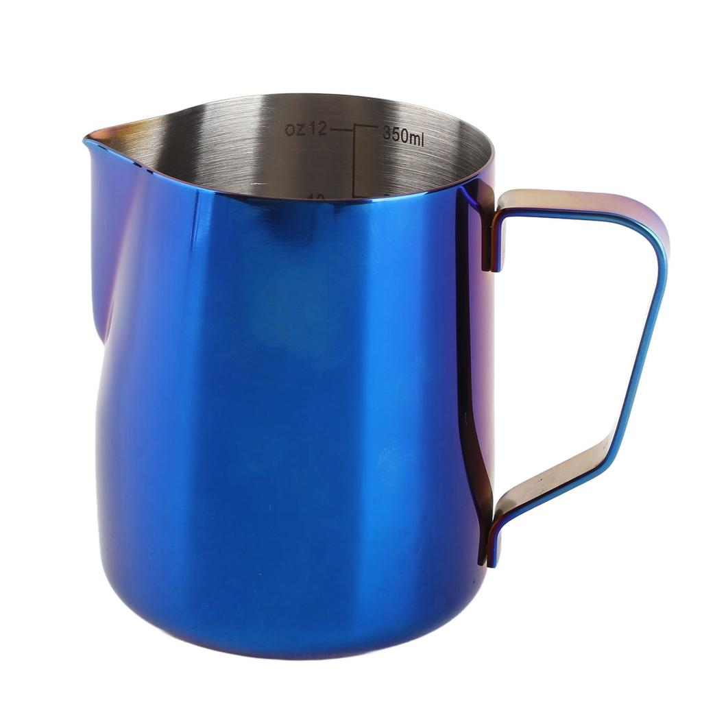 Milk Frothing Pitcher Jug Stainless Steel 350ml Frother Steam Cup with Scale for Coffee Making