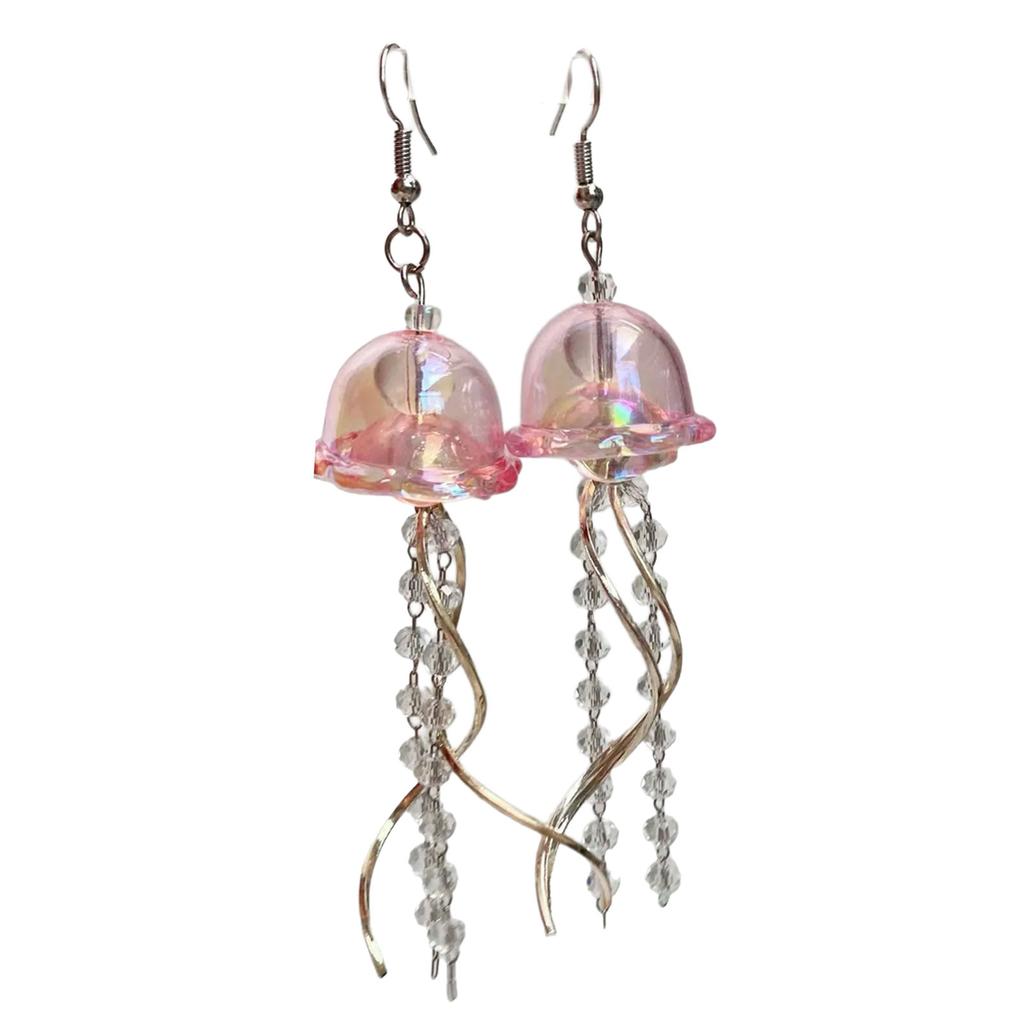 Unique Jellyfish Earrings Adornment Comfortable Jellyfish Ear Drops Handcrafted Ear Jewelry Enhancing Personal Style