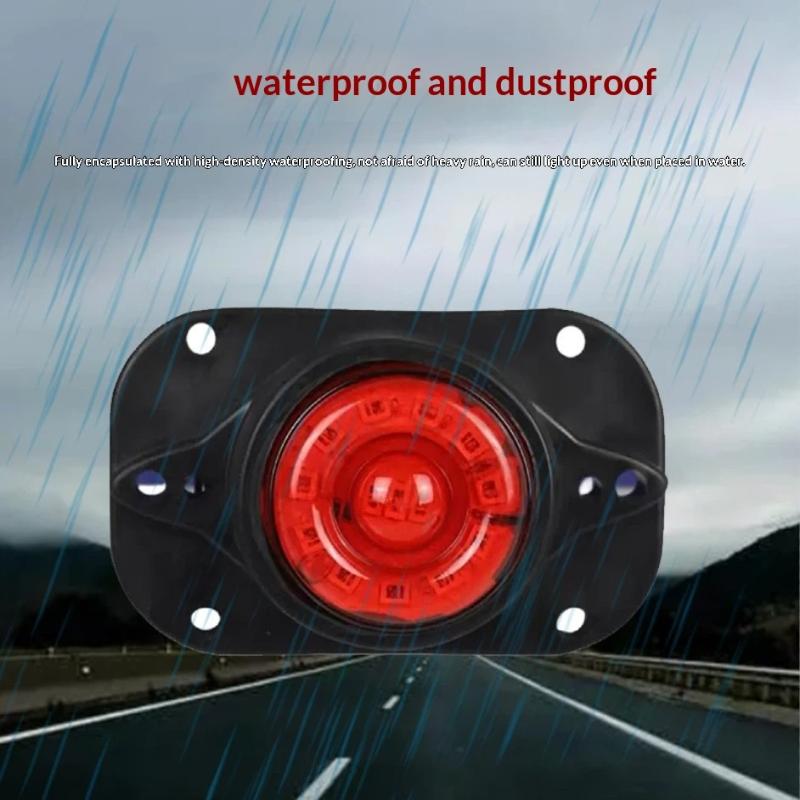 12V 24V LED Truck Side Marker Light Waterproof Clearance Indicator Exterior Lighting for Trailer Van Lorry Cargo Safety