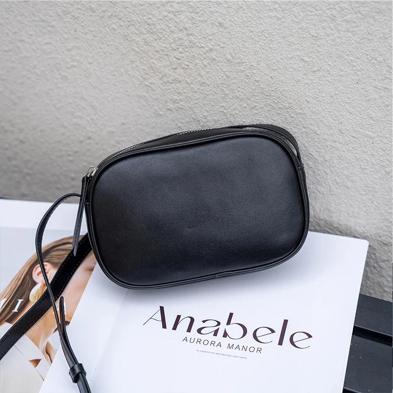

Ladies Retro Luxury Cowhide Small Square Handbags Women s Cow Leather Crossbody Bag Female Cute Leisure Shoulder Bags for Girl 20x5x13cm чёрный