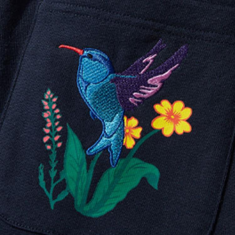 New Era FW22 MLB Logo Floral Bird Embroidery Elastic Waist Cuffed Breathable Knitted Sports Pants Men pants Navy-Blue 13350898