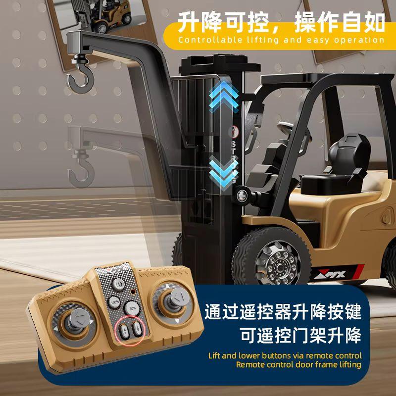 1/64 Rc Forklift Mini Semi-Proportional 2.4g Rc Car Bluetooth Alloy Remote Control Engineering Vehicle Children Toys Ask Nanfeng