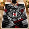 Flannel BlanketBeşiktaş FC Warm Soft Throw Blanket for Indoor Sofa Bed Living Room Use