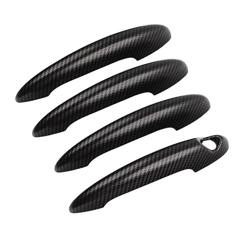 Door Handle Cover For BMW MINI Cooper R50 R52 R53 R55 R56 R58 R59 R61 Carbon Fiber Black Car Exterior Stickers Auto Accessories