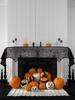 Halloween Lace Spider Web Tablecloth Runner Fireplace Mantel Scarf Lampshade for Halloween Party Home Decoration