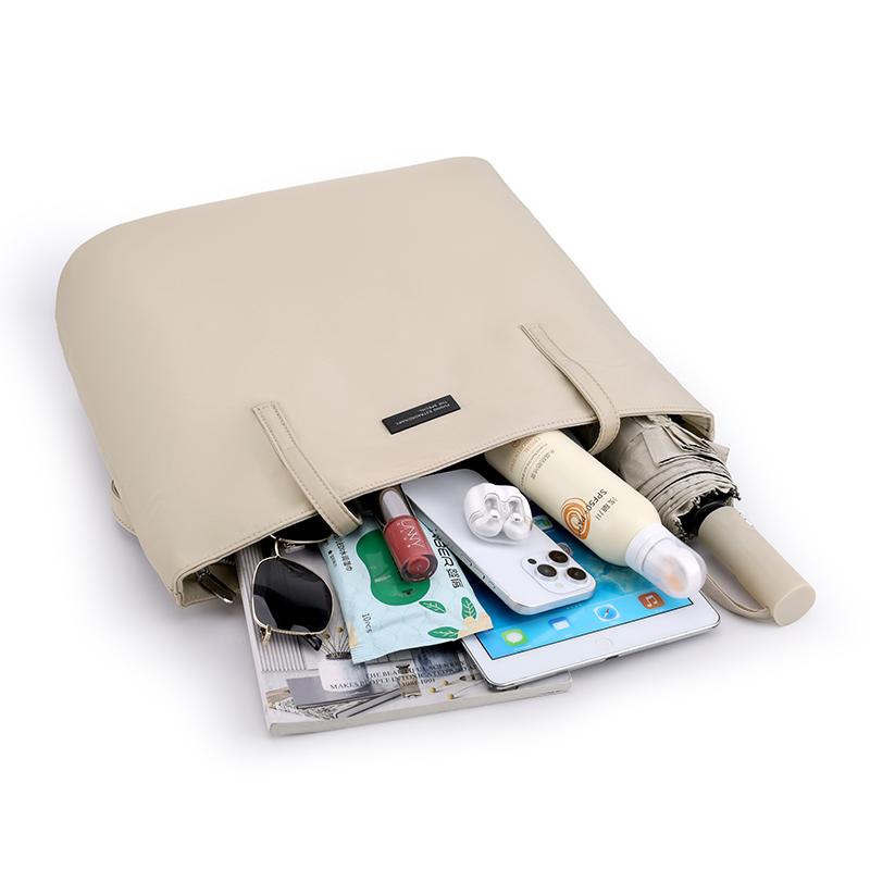 Women's Large Capacity Tote Bag Solid Color Shoulder Bag