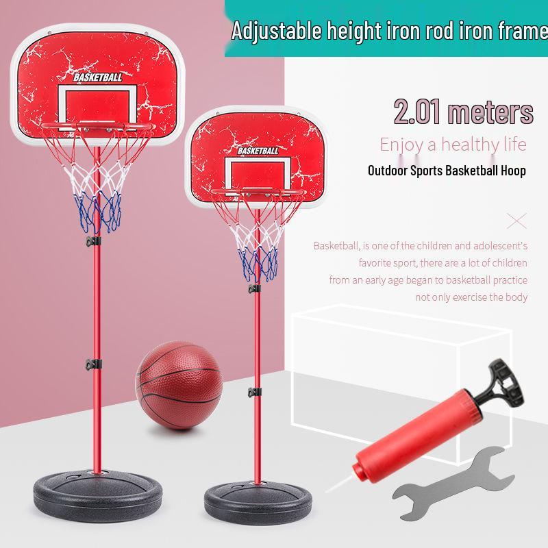 Adjustable Indoor Basketball Hoop with 6 Balls for Kids Ages 3-9
