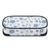 Student Pencil Case Practical Strong Polyester Fabric Zipper Closure with Mesh Pocket Removable Divider and Pen Slots for Students