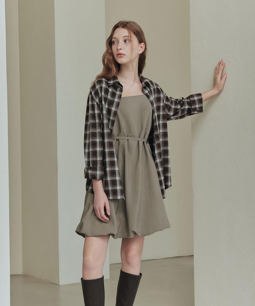 Zero Street Balloon Dress / Mocha Mousse