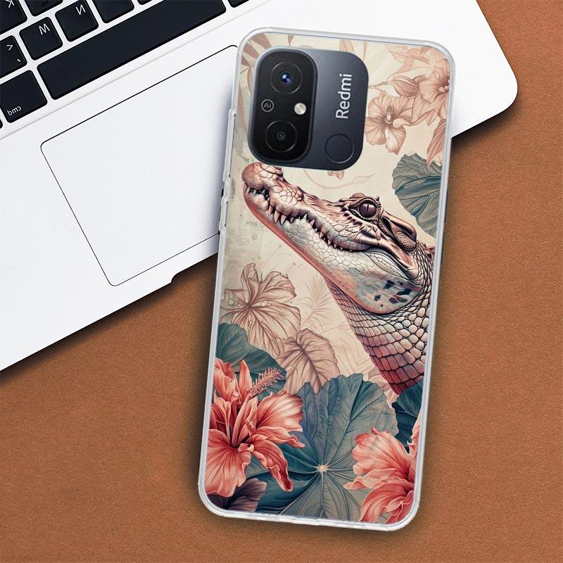 Crocodile Animal Phone Case For Xiaomi Redmi 12 13 12C 13C 14C 10 10C 10A 9 9C 9A 9T 8A 8 7A 7 6A 6 Pro K80 K70 K60 K40 K20 12 1