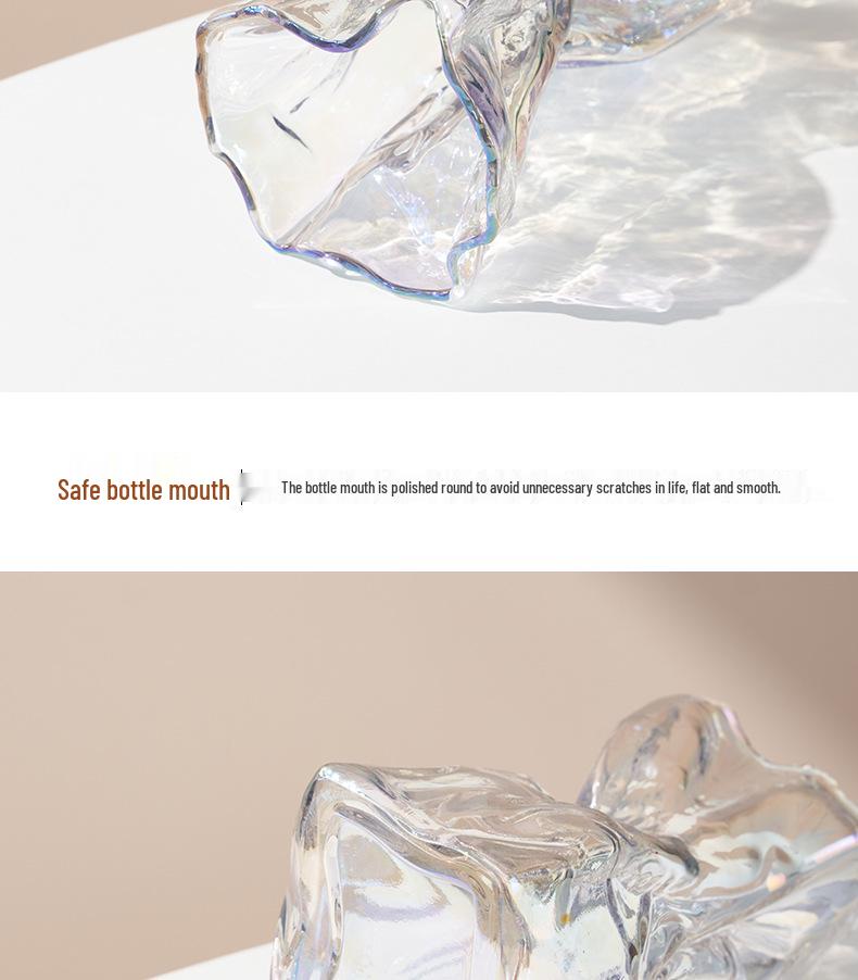 European Style Transparent Glass Vase for Creative Flower Arrangements - High-End Décor for Living Room or Desktop.