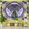 Mandala Elephant Tapestry Wall Hanging Bohemian Indian Abstract Psychedelic Pattern Printing Background Cloth Home Decor