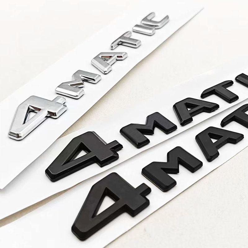 For Mercedes Benz 4MATIC Fender Side Badge Rear Trunk Emblem Decals ABS Car Styling Logo 4 MATIC Auto Sticker Accessories
